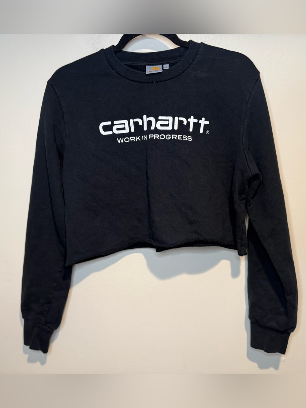 Carharrt Work in Progress WIP cropped sweatshirt womens boxy oversized *READ* - Picture 3 of 6